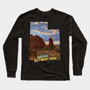 Utah Outline (Arches National Park) Long Sleeve T-Shirt